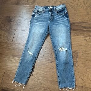 STS BLUE Riley Highrise sz 28 Distressed Womens raw hem crop Jeans